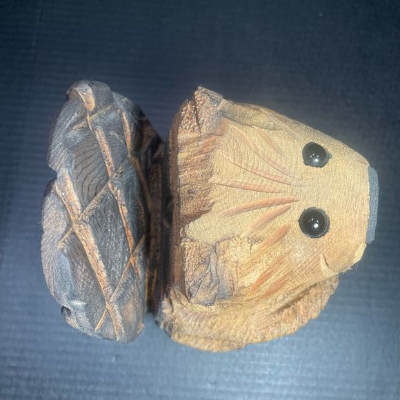 VINTAGE HANDCARVED WOODEN BEAVER FROM COLORADO Approx 10” 4lbs - Picture 5 of 16